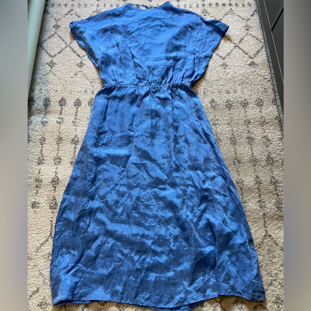 Zara Blue Satin Dress